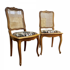 Lot de 6 chaises cannées – Style Louis XV